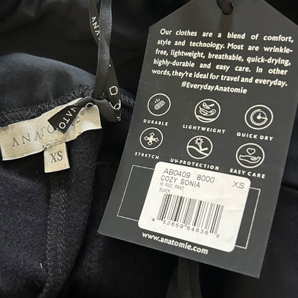 Anatomie Black Cozy Sonia High Waisted Skinny Pant Travel Performance Sz XS - Picture 5 of 5